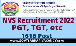 NVS Teaching Recruitment 2022: PGT, TGT, Teacher 1616 Vacancy Apply Here